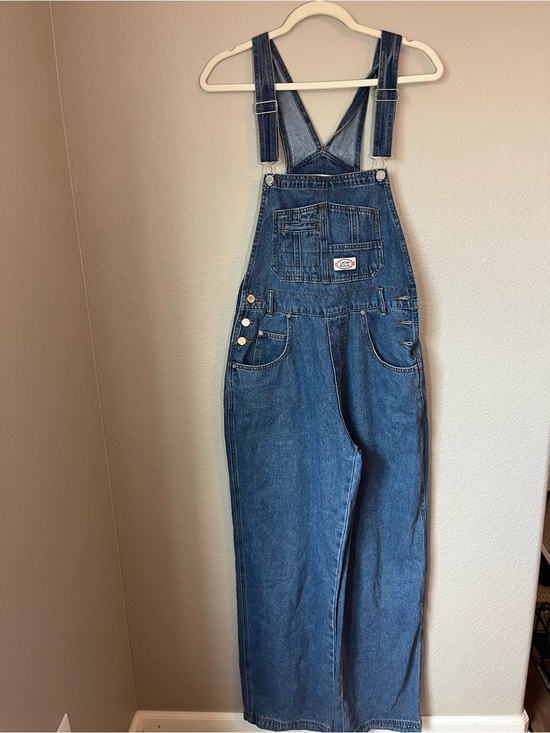 Denim - Lana Roux 90s Retro Utility Denim Overalls Straight Leg Sz M